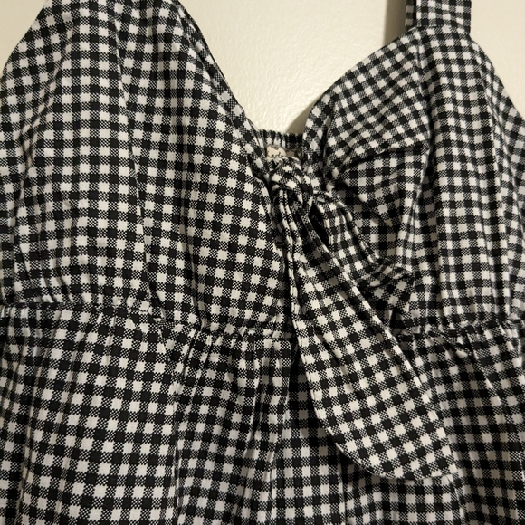 Eyeshadow Plaid Mini Dress with Bow - Picture 4 of 8